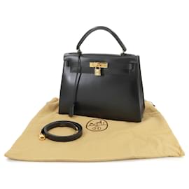 Hermès-Sac à main Hermes Kelly 28-Noir