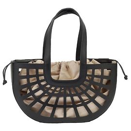 Bolsa tote Ancient Greek Sandals de couro preta Preto