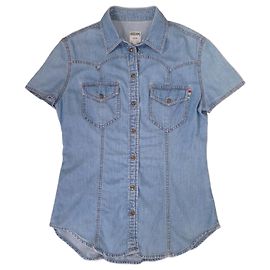 Camicia di jeans anni '80 Moschino Blu