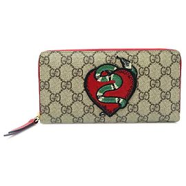 Gucci Langgeldbörse Rot Beige Grün Khaki
