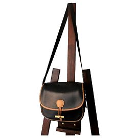 Hermès Duffle Handbag Black Grained Leather Multiple colors