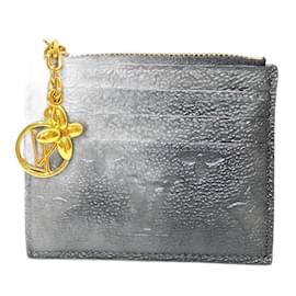 Louis Vuitton-Louis Vuitton Empreinte Porto Carte Flora Coin Purse-Black