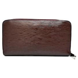 Louis Vuitton-Portefeuille Zippy Epi Louis Vuitton-Marron foncé,Violet foncé