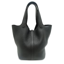 Hermès-Sac à main Hermes Picotin Lock PM-Noir