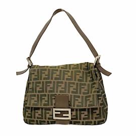 Fendi-Sac à épaule Fendi Zucca Mamma Bucket-Marron