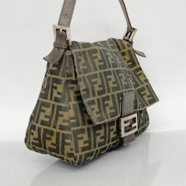 Fendi-Sac à épaule Fendi Zucca Mamma Bucket-Marron