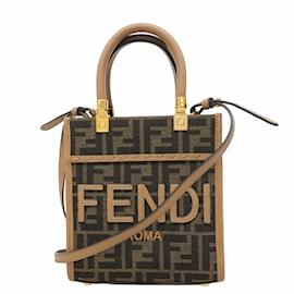 Fendi-Sac à main Fendi Zucca Sunshine Shopper-Marron