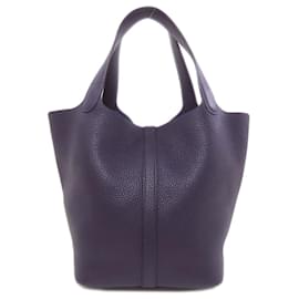 Hermès-Sac à main Hermes Picotin Lock MM-Bleu Marine