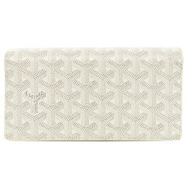 Cartera larga con patrón de espiga Goyard Blanco