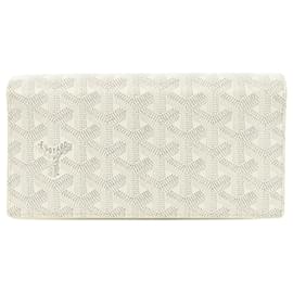 Goyard Herringbone Pattern Long Wallet White