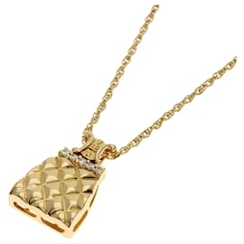 Céline-Celine 18K Yellow Gold Bag-Shaped Diamond Necklace-Other