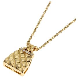 Céline Collar de diamante en forma de bolsa de oro amarillo de 18K Celine Otro