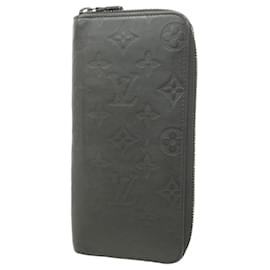 Louis Vuitton-Portefeuille long vertical Zippy Monogram Shadow Louis Vuitton-Noir