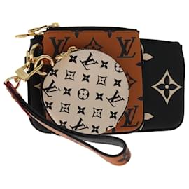 Louis Vuitton-LOUIS VUITTON Crafty Collection Pochette Trio Coin Purse M69516 LV Auth 107007AM-Black,Monogram