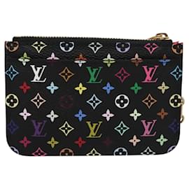 Louis Vuitton-LOUIS VUITTON Multicolor Pochette Cles NM Coin Purse Black M93735 Auth 110059AM-Black