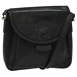 Autre Marque-Burberrys Shoulder Bag Leather Black Gold Auth bs25497-Black,Golden