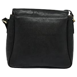 Autre Marque-Burberrys Shoulder Bag Leather Black Gold Auth bs25497-Black,Golden