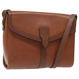Autre Marque-Burberrys Shoulder Bag Leather Brown Gold Auth bs25496-Brown,Golden