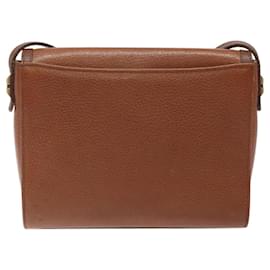 Autre Marque-Burberrys Shoulder Bag Leather Brown Gold Auth bs25496-Brown,Golden