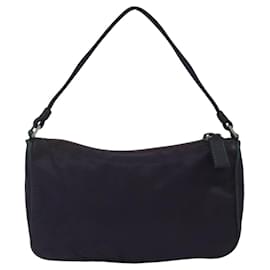 Prada-PRADA Accessory Pouch Nylon Purple Silver Auth hk2590-Silvery,Purple