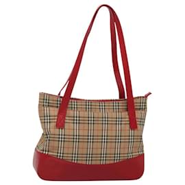 Autre Marque-Burberrys Nova Check Shoulder Bag Canvas Beige Gold Auth sw618-Beige,Golden