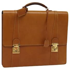 Louis Vuitton-LOUIS VUITTON Nomad leather Selbit Business Bag Beige LV Auth 121716-Beige