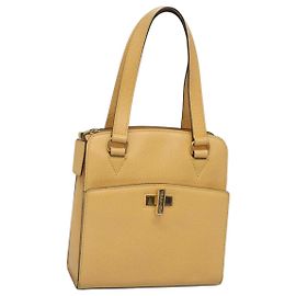 Céline Sac à main CELINE en cuir jaune doré Auth 123851 Doré Jaune