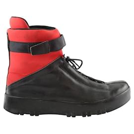 Prada-Leather lace-up shoes-Black