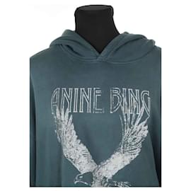 Anine Bing-Cotton sweatshirt-Green