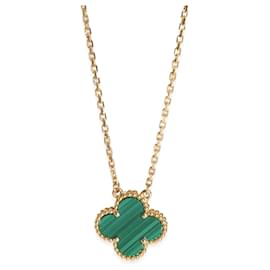 Van Cleef & Arpels-Van Cleef & Arpels Yellow Gold Malachite Vintage Alhambra Pendant-Other