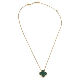 Van Cleef & Arpels-Van Cleef & Arpels Yellow Gold Malachite Vintage Alhambra Pendant-Other