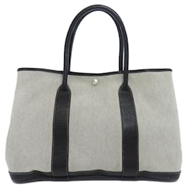 Hermès-Sac Tote PM Hermes Garden-Marron,Noir