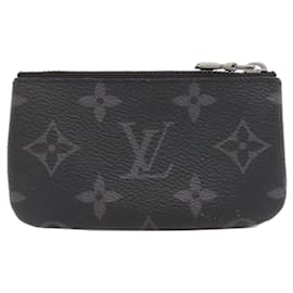 Louis Vuitton-Pochette Cle Wallet/Coin Case Monogram Eclipse de Louis Vuitton-Noir