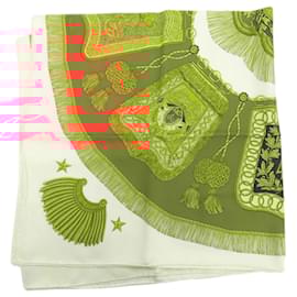 Hermès-Hermes Carré 90 Saber Bag Scarf-White