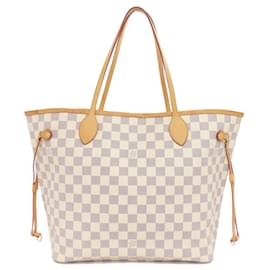 Louis Vuitton-Louis Vuitton Damier Azur Neverfull MM Tote Bag-Blue,Damier ebene