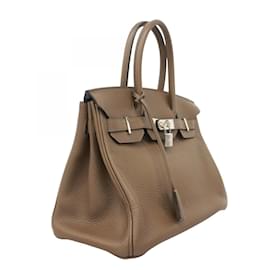 Hermès-Sac à main Hermes Birkin 30 Verso-Taupe