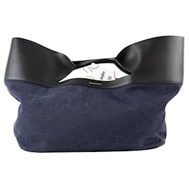 Alexander Mcqueen-Leather tote bag-Blue