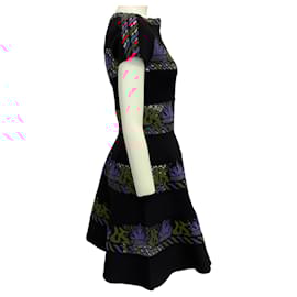 Valentino-Valentino Black / Red / Blue Dress with Lace Insets-Black
