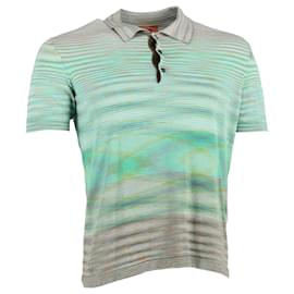 Missoni- Missoni Striped Polo Shirt in Multicolor Cotton-Multiple colors