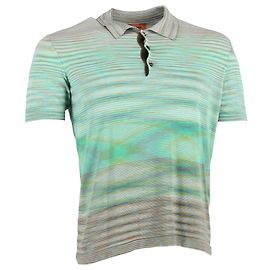 Polo rayé Missoni en coton multicolore Multicolore