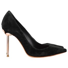 Pompes Coco Flamingo de Sophia Webster en daim noir Noir