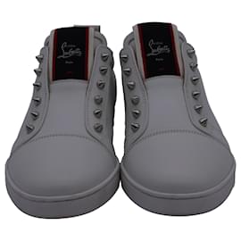 Christian Louboutin-Christian Louboutin F.A.V Fique A Vontade Sneakers in White Leather -White,Cream