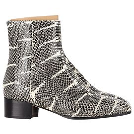 Botas de tornozelo em couro com efeito de pele de cobra Aeyde Outro Impressão em python
