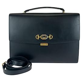 Gucci-Gucci Zumi Calf Briefcase-Black