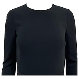 Givenchy-Givenchy Asymmetric Chantilly Lace-trimmed Cady Dress In Black Viscose-Black