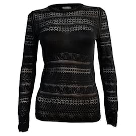 Tom Ford-Tom Ford Knitted Top in Black Viscose-Black