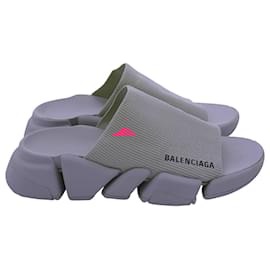 Balenciaga-Balenciaga Speed 2.0 Slide Sandals in Pink Polyester-Pink