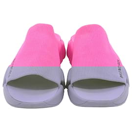 Balenciaga-Balenciaga Speed 2.0 Slide Sandals in Pink Polyester-Pink