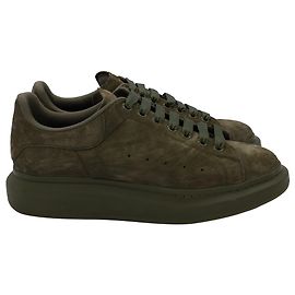 Baskets Oversized Alexander McQueen en daim vert Vert Vert olive