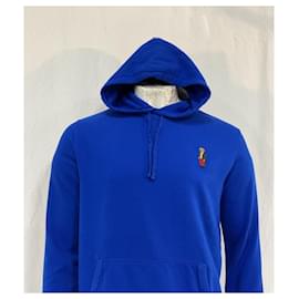 Polo Ralph Lauren-Polo Ralph Lauren Bear Hoodie in Blue Cotton-Blue
